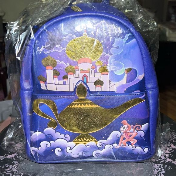 Loungefly disney jasmine raja castle series mini backpack NWT IN PACKAGING - Picture 2 of 11